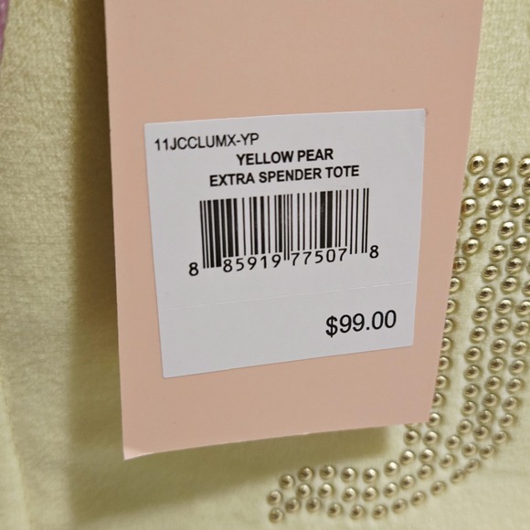 Viral Juicy Couture Yellow Pear Extra Spender Tote Fuzzy Big Tote - New - Picture 4 of 6